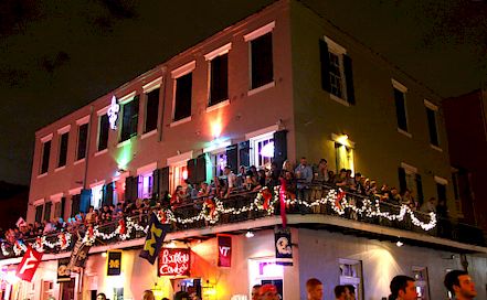 Bourbons Best Balconies and French Quarter Courtyards 241 Bourbon St Restaurant in 241 Bourbon St